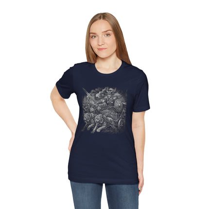 Freya Goddess Warrior T-Shirt | Norse Mythology Cats Chariot Graphic