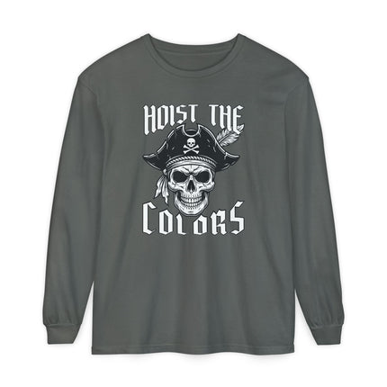 Hoist the Colors T-Shirt | Pirate Skull Graphic Long Sleeve Tee