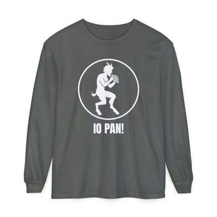 Io Pan Long Sleeve T-Shirt | Greek God with Panpipes Graphic Tee