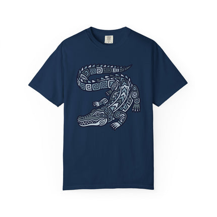 Mayan Crocodile T-Shirt | Tribal Indigenous Animal Graphic Tee