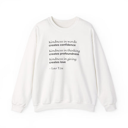 Inspirational Lao Tzu quote printed on a comfortable unisex sweatshirt design.