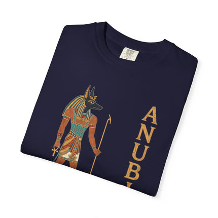 Anubis Ancient Egyptian God T-Shirt - Hieroglyphic Graphic Art Comfort Colors Tee
