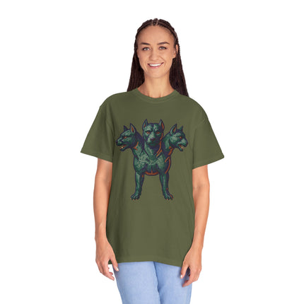 Cerberus Mosaic T-Shirt | Three-Headed Dog Greek Mythology Graphic Tee