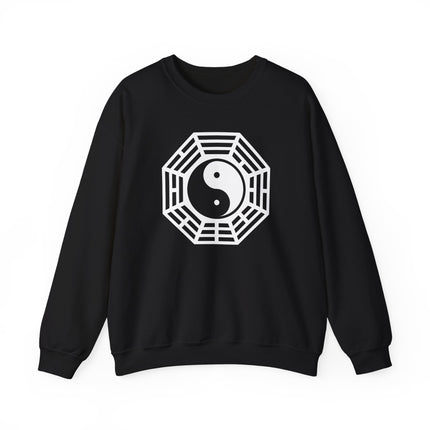 Unisex pullover featuring Bagua and Yin Yang symbols with martial arts graphic design print.