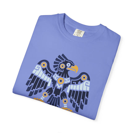 Aztec Eagle T-Shirt | Spread-Wing Bird with Geometric Feather Art Tee