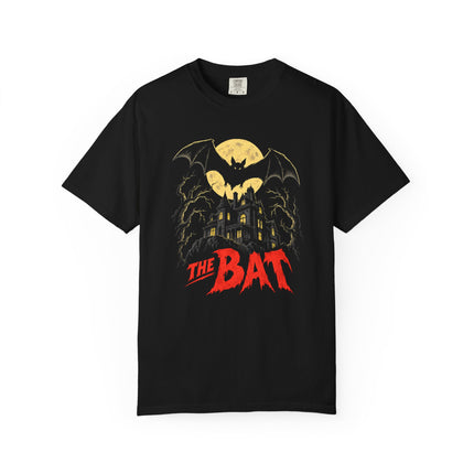 The Bat T-Shirt | Moonlit Mansion and Vintage Horror Poster Art