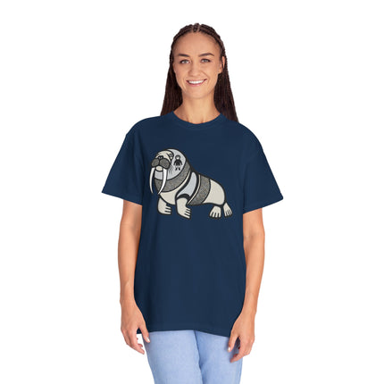 Inuit Walrus Graphic T-Shirt | Arctic Indigenous Symbol Tee | Comfort Colors