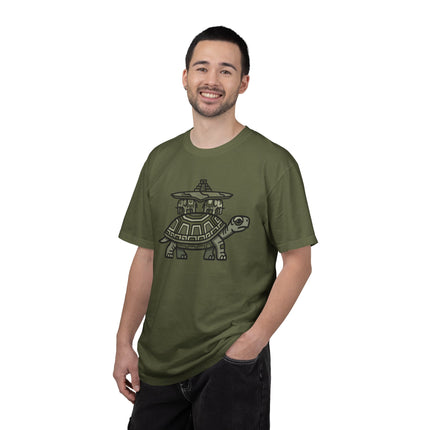 World Turtle Mayan Temple T-Shirt | Ancient Mythology Graphic Tee