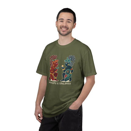 Hunahpu & Xbalanque Mayan Mythology T-Shirt | Popol Vuh Graphic Unisex Tee | V1
