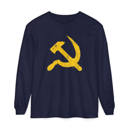 Hammer and Sickle Long Sleeve T-Shirt | Soviet Symbol Graphic