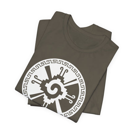 Hunab Ku Symbol T-Shirt | Black and White Circular Spiral Design Tee