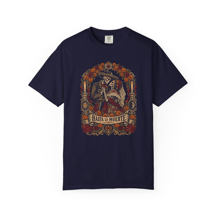 Hasta La Muerte T-Shirt | Skeleton Couple and Floral Romance