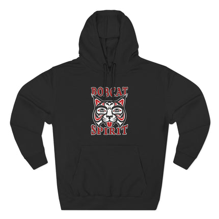 Bobcat Spirit Formline Art Hoodie | Pacific Northwest Indigenous Pullover Hoodie