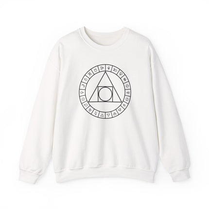 Philosopher's Stone alchemical symbols sacred geometry sweatshirt design print.