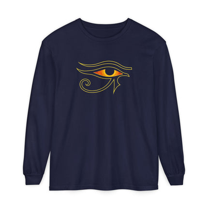 Eye of Ra Long Sleeve T-Shirt | Egyptian Sun Symbol Graphic Tee