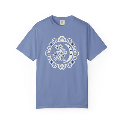 Mayan Rabbit Moon T-Shirt | Green Celestial Animal Graphic Tee