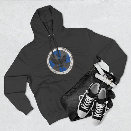 Viking Raven Shield Hoodie - Norse Mythology Warrior Pagan Art