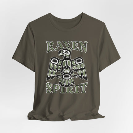 Raven Spirit T-Shirt | Native American Tribal Art Raven Tee | Spirit
