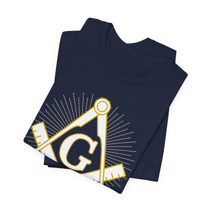 Masonic Square and Compass T-Shirt - Freemasonry Symbol Graphic Tee