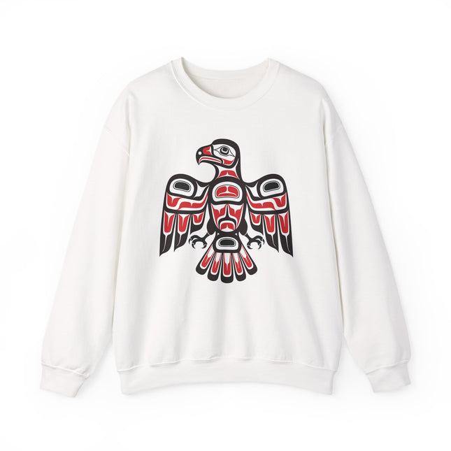 Indigenous Hawk Formline Art Sweatshirt | Pacific Northwest Unisex Pullover Sweatshirt