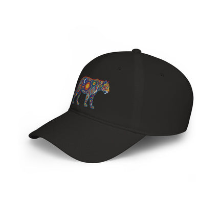 Huichol Jaguar DTF Print Baseball Cap | Indigenous Mexican Design Hat