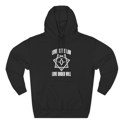 Love Is The Law Love Under Will Thelema Hoodie | Star Of Babylon Occult Symbol Hoodie