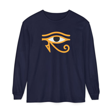 Egyptian Eye of Horus Long Sleeve T-Shirt | Wadjet Eye Graphic Tee