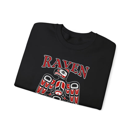 Haida Raven Spirit artwork pullover sweatshirt featuring indigenous First Nations design.