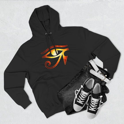 Eye of Ra Fiery Hoodie | Ancient Egyptian Sun God Pullover Hoodie