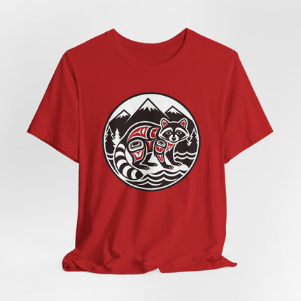 Raccoon Formline Art T-Shirt | Indigenous PNW Wildlife Tee | Raccoon