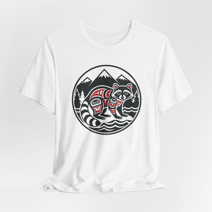 Raccoon Formline Art T-Shirt | Indigenous PNW Wildlife Tee | Raccoon