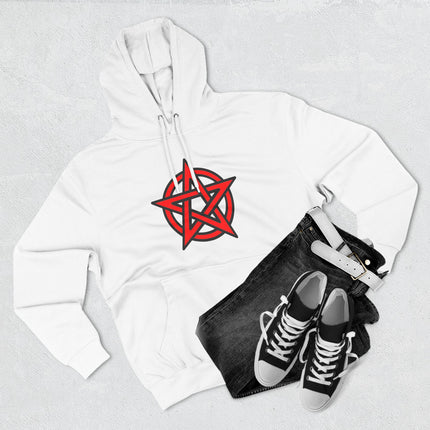 Pentagram Red Graphic Hoodie | Mystical Pentacle Unisex Pullover V2
