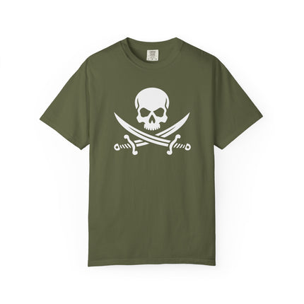 Jolly Roger Skull and Cutlass T-Shirt - Pirate Symbol Graphic Tee