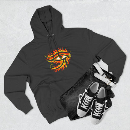 Eye of Ra Fiery Hoodie | Ancient Egyptian Sun God Symbol Unisex Pullover V3