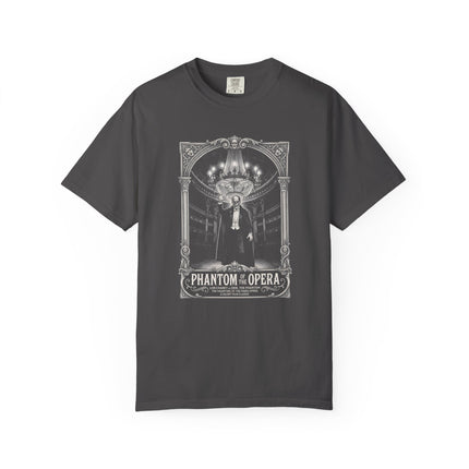 Phantom of the Opera T-Shirt | Gothic Theater and Chandelier Art