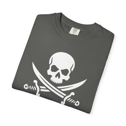 Jolly Roger Skull and Cutlass T-Shirt - Pirate Symbol Graphic Tee