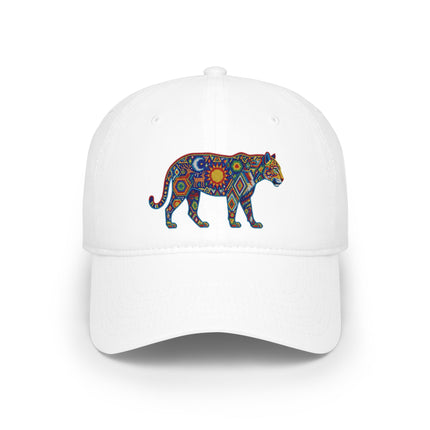 Huichol Jaguar DTF Print Baseball Cap | Indigenous Mexican Design Hat