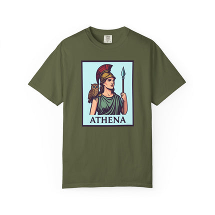 Athena Greek Goddess T-Shirt | Mythology Owl Spear Graphic Unisex Tee | V1
