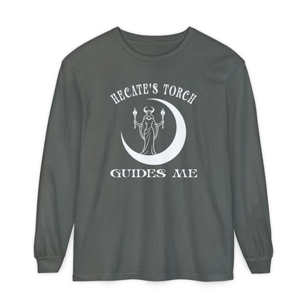 Hecate's Torch Guides Me Long Sleeve T-Shirt | Greek Goddess Art