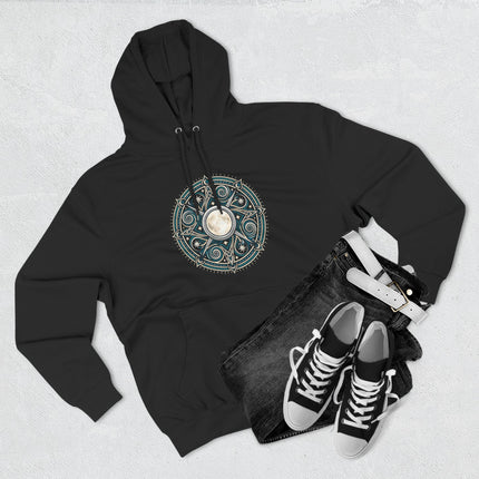 Arianrhods Wheel Celtic Mythology Hoodie - Moon Mandala Pullover