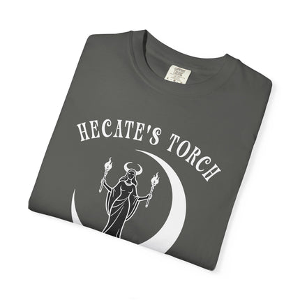 Hecate's Torch Greek Mythology Graphic Tee - Occult Crescent Moon Shirt