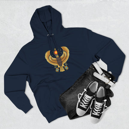 Egyptian God Ra Falcon Hoodie | Egyptian Art Graphic Unisex Pullover V2