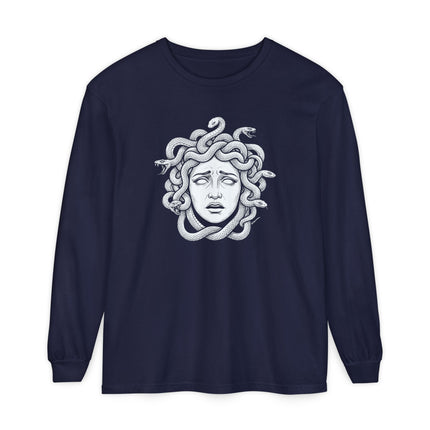 Medusa Head T-Shirt | Greek Gorgon Graphic Long Sleeve Tee