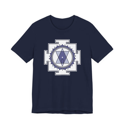 Hindu Goddess Tripura Sundari Yantra sacred geometry graphic tee print.