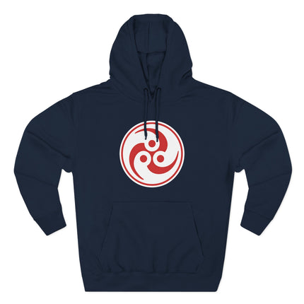 Tomoe Mitsudomoe Japanese Symbol Hoodie | Shinto Unisex Pullover Hoodie