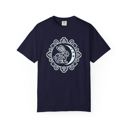 Mayan Rabbit Moon T-Shirt | Green Celestial Animal Graphic Tee