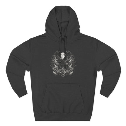 Moon Black Roses Hoodie | Witchy Aesthetic Celestial Design