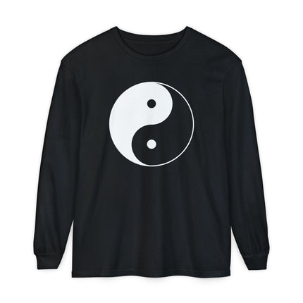 Yin Yang T-Shirt | Black and White Taijitu Symbol Long Sleeve Tee