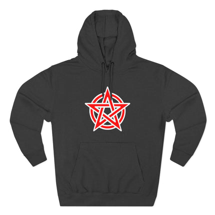 Pentagram Red Graphic Hoodie | Mystical Pentacle Unisex Pullover V2
