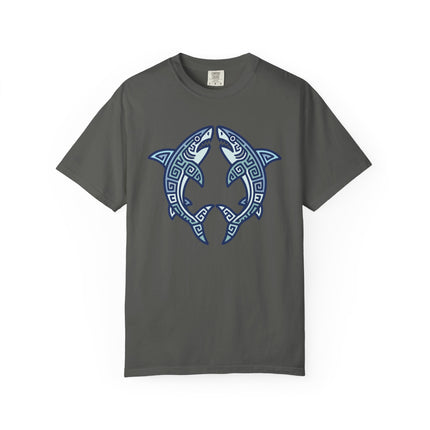 Mayan Sharks Symbol T-Shirt | Tribal Geometric Ocean Life Graphic Tee